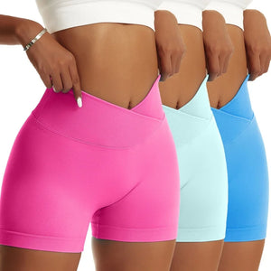 Women's High-Waist Scrunch Butt Shorts (3-Pack)