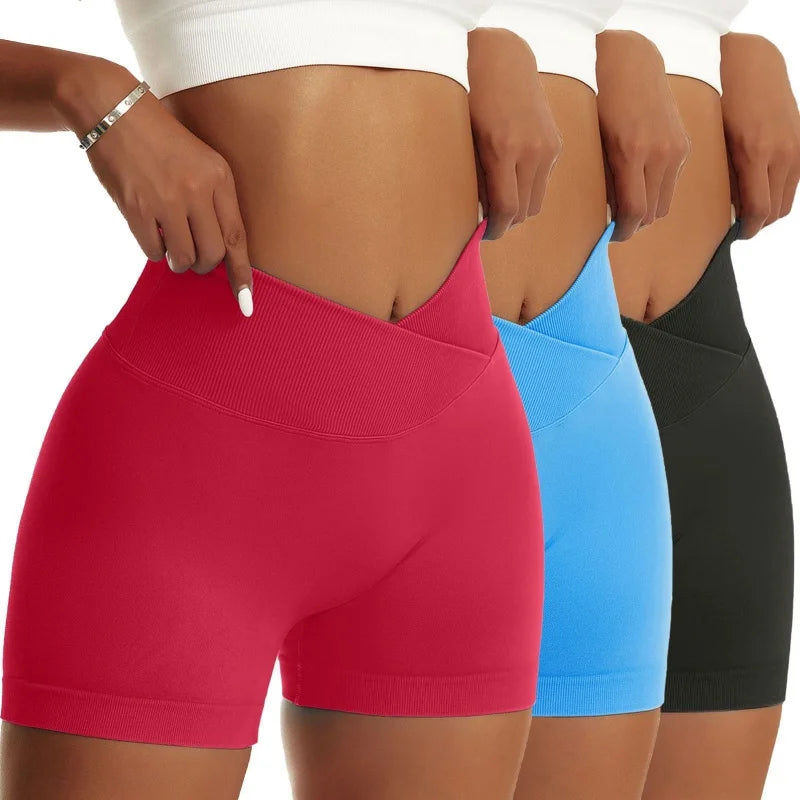 Women's High-Waist Scrunch Butt Shorts (3-Pack)