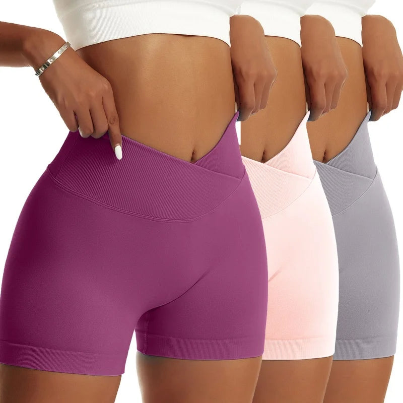 Women's High-Waist Scrunch Butt Shorts (3-Pack)