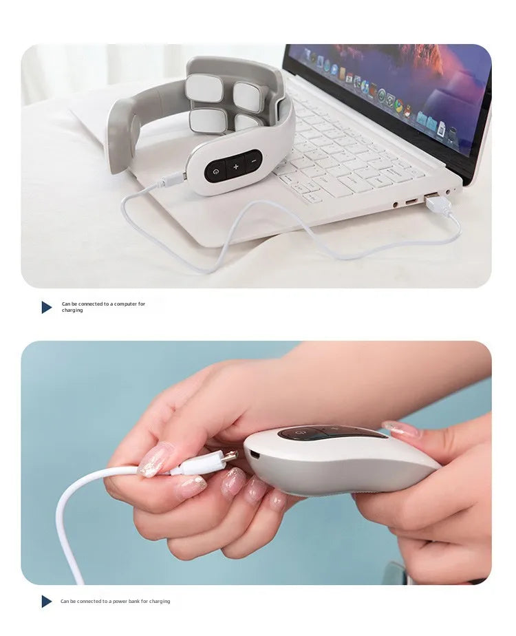 Portable Neck Electric Pulse Massager with Heat