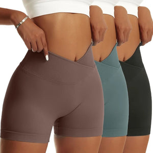 Women's High-Waist Scrunch Butt Shorts (3-Pack)